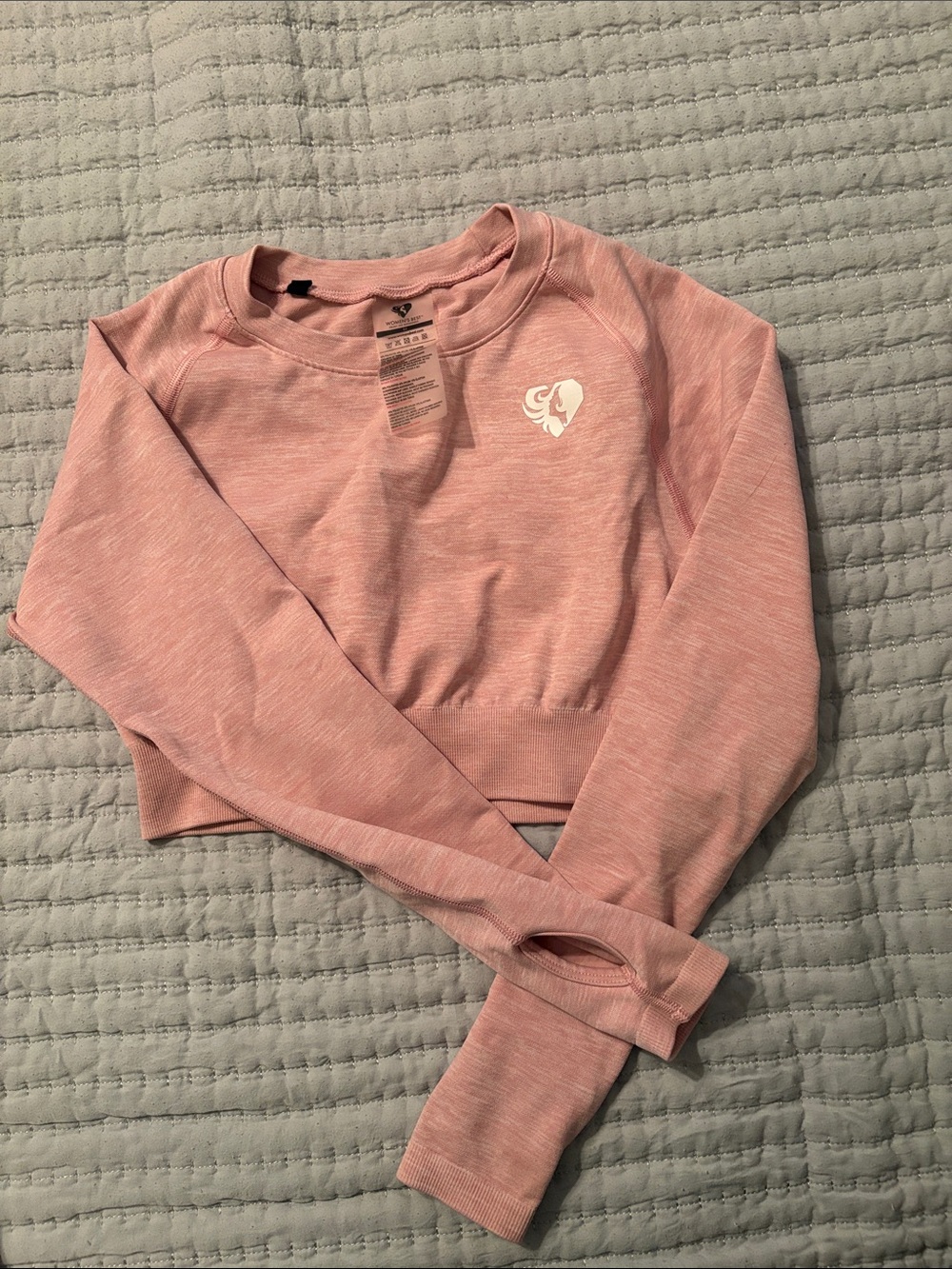 Women's Pink Crop Top Sweatshirt - Brand Unknown